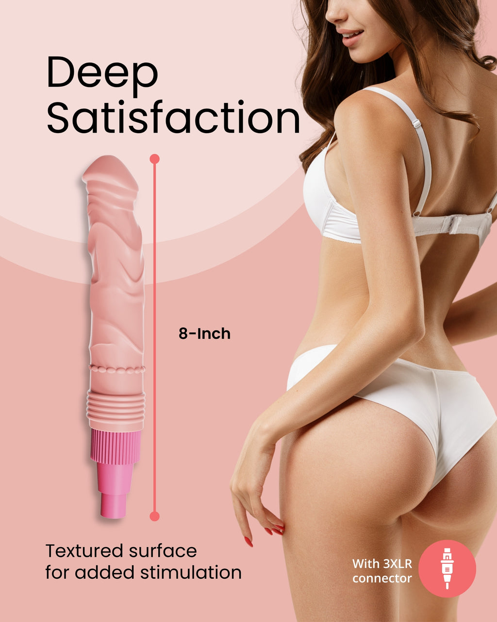 Immerse Creations Sex Machine — 8" Dildo Attachment