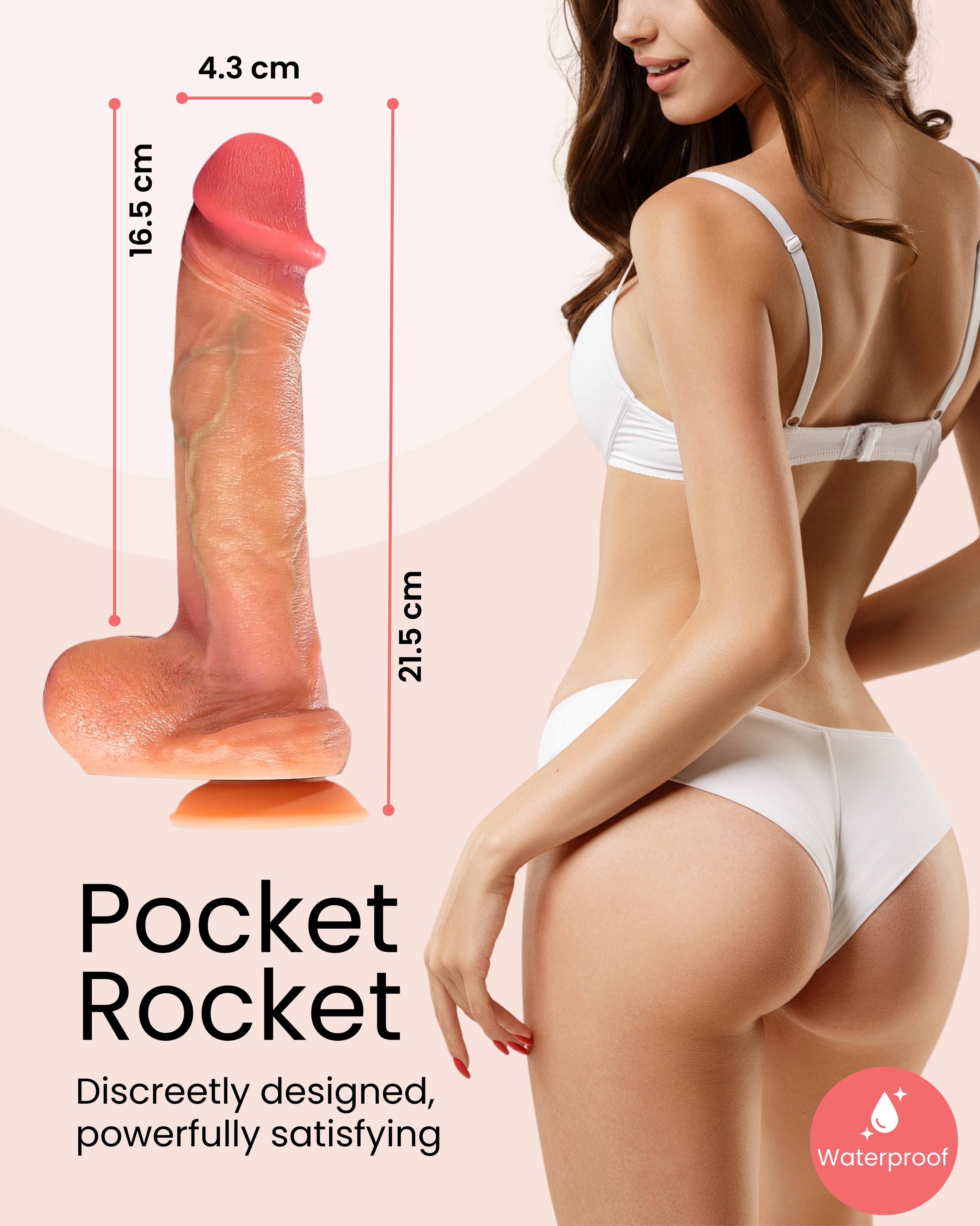 Immerse Creations 8.6" Thrusting Realistic Dildo